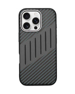 Carbon Fiber Leather Texture Kevlar Anti-Fall Protective Case for iPhone 16 Pro