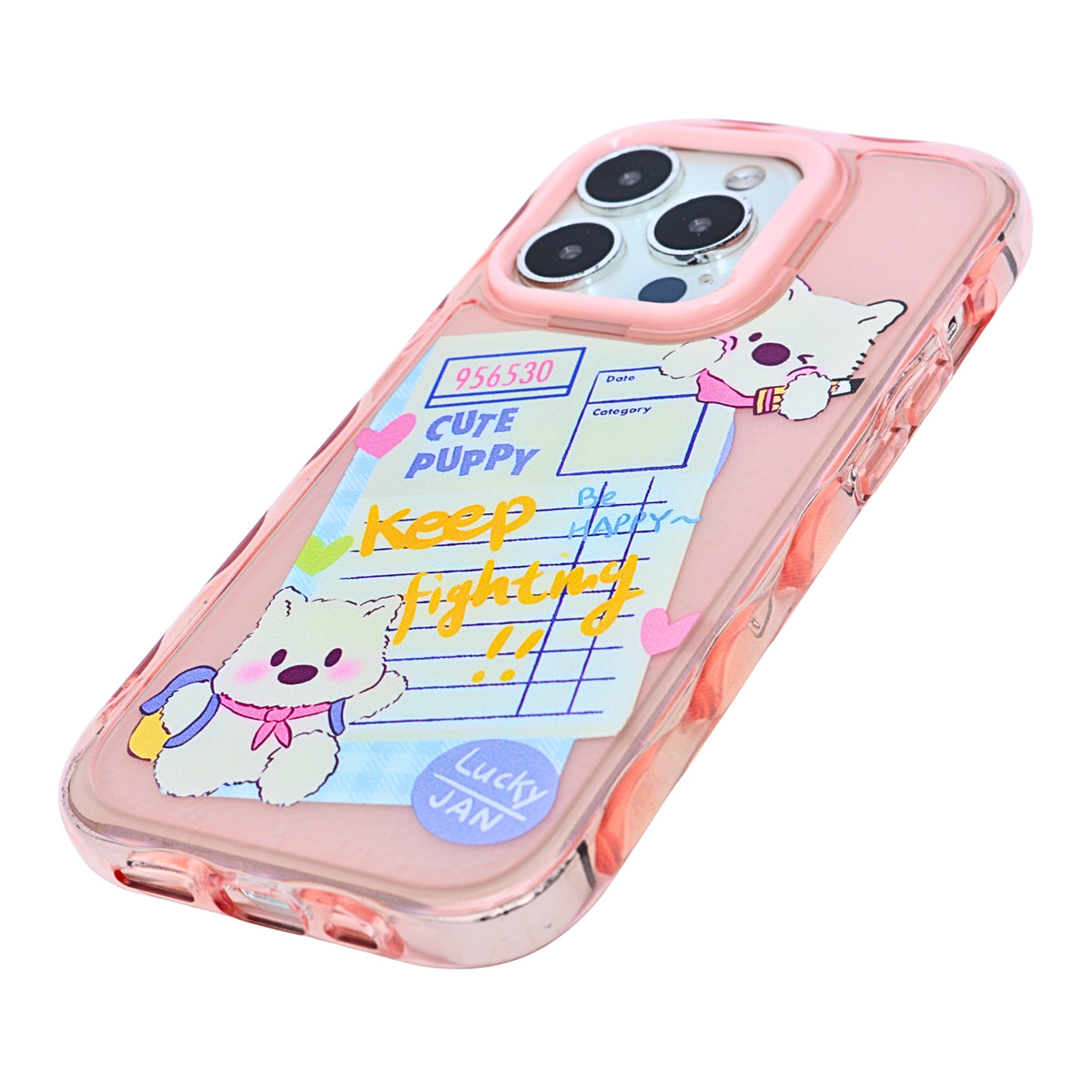 Cute Transparent Wavy Edge Phone Case for iPhone 14 Pro