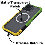 Dual Color Edge Matte Transparent MagSafe Phone Case for iPhone 16 Pro Max