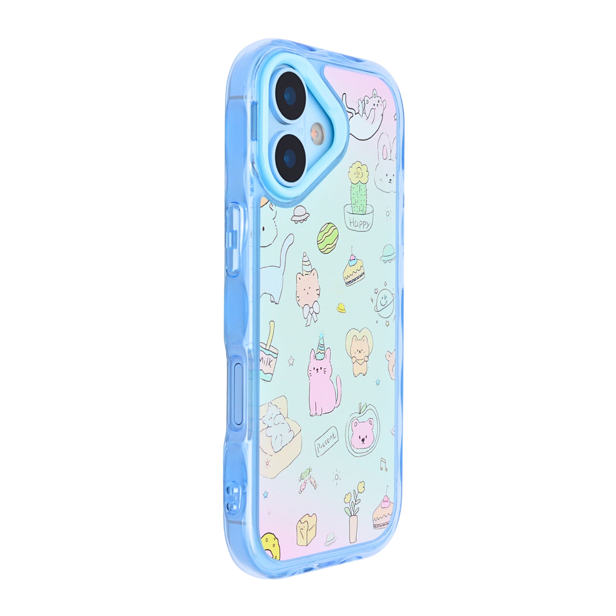 Cute Transparent Wavy Edge Phone Case for iPhone 17