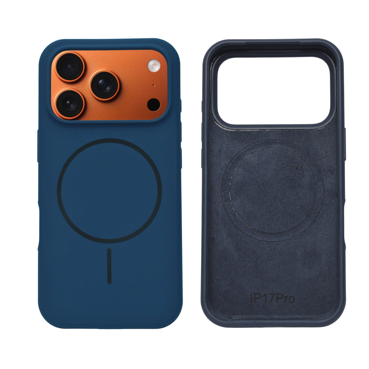 Soft Silicone with MagSafe Ring Phone Case for iPhone 17 Pro