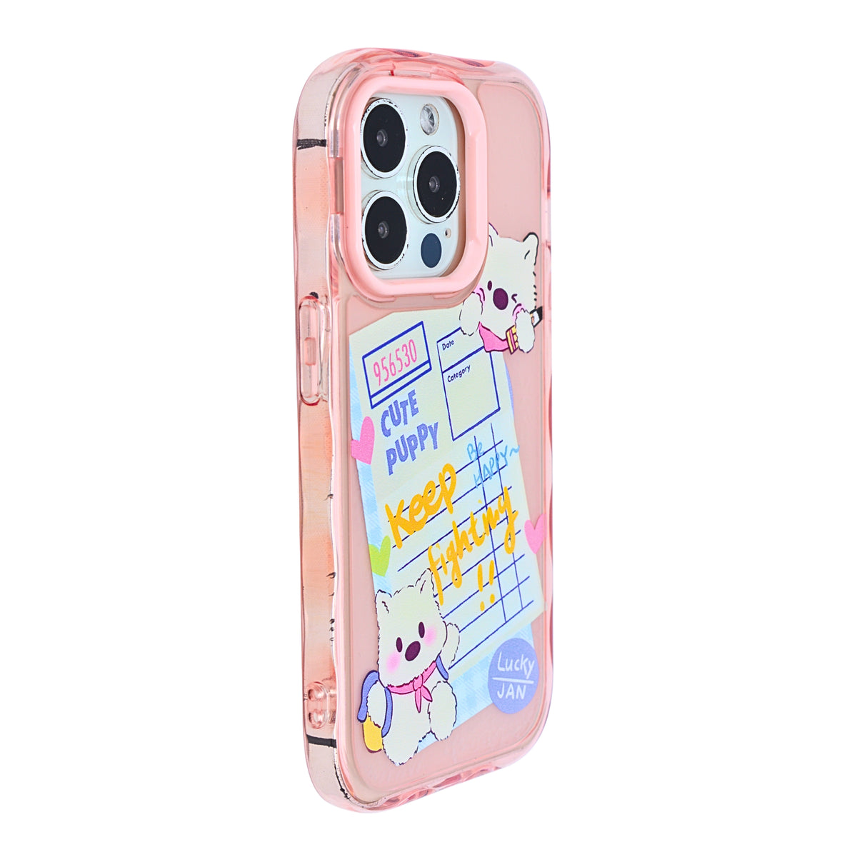 Cute Transparent Wavy Edge Phone Case for iPhone 14 Pro
