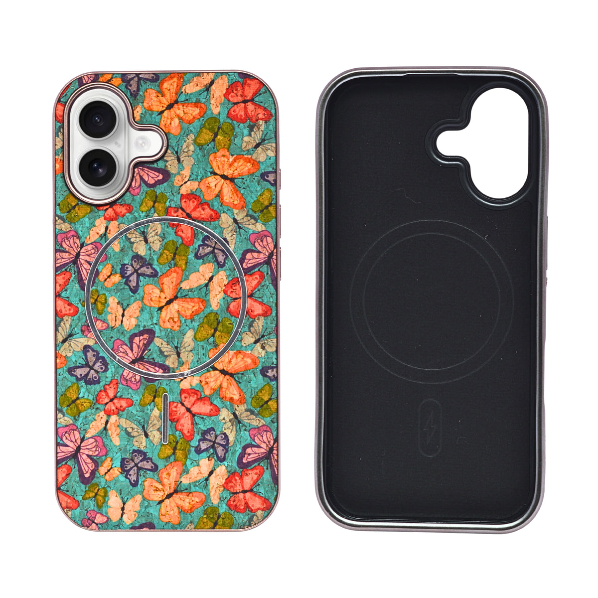 Cork Texture Printed MagSafe Compatible Phone Case for iPhone 17