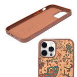 Bohemian Ethnic Print Cork Texture with Pearl Detail Phone Case for iPhone 12 / 12 Pro