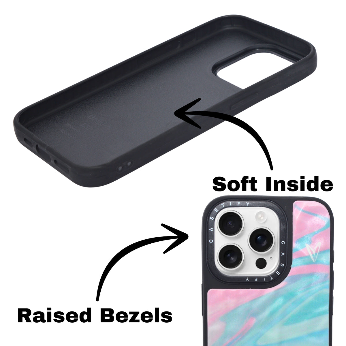 Marble Glossy Abstract Protective Phone Case For iPhone 15 Pro Max