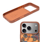 Bohemian Ethnic Print Cork Texture with Pearl Detail Phone Case for iPhone 17 Pro
