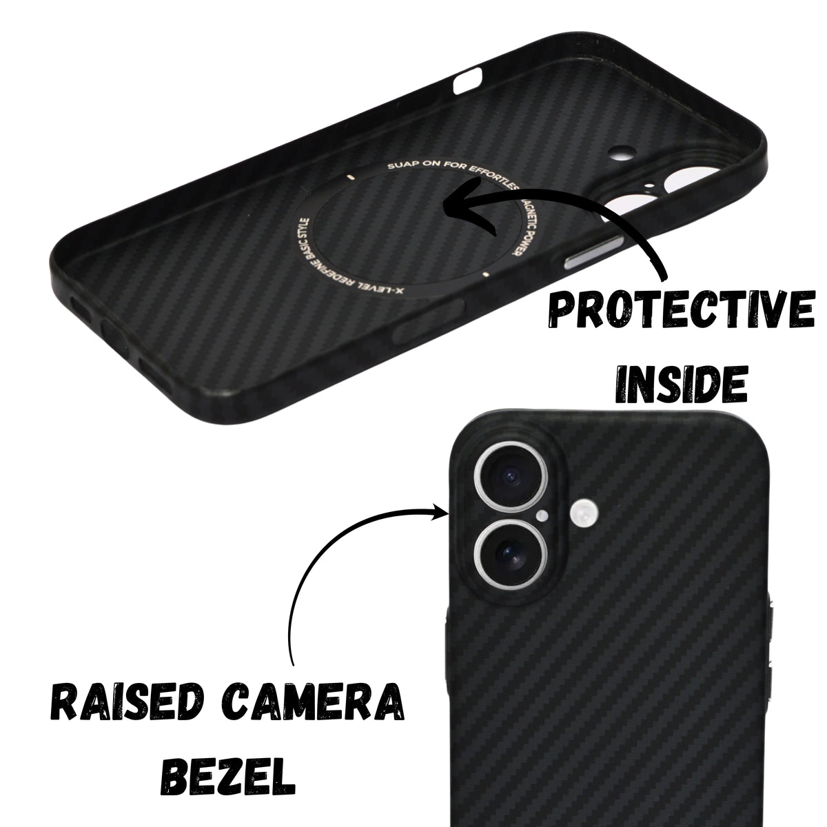 Ultra Thin Carbon Fiber Lightweight Durable MagSafe Case for iPhone 16