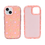 Cute Transparent Wavy Edge Phone Case for iPhone 14 Plus/ 15 Plus