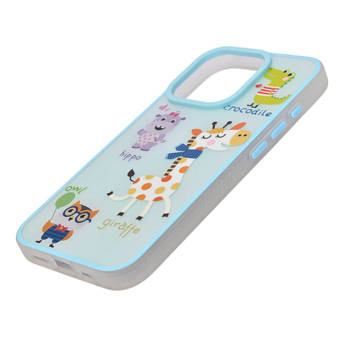 Stylish Cute Cartoon Cool Soft Animal Characters Cover For iPhone 15 Pro