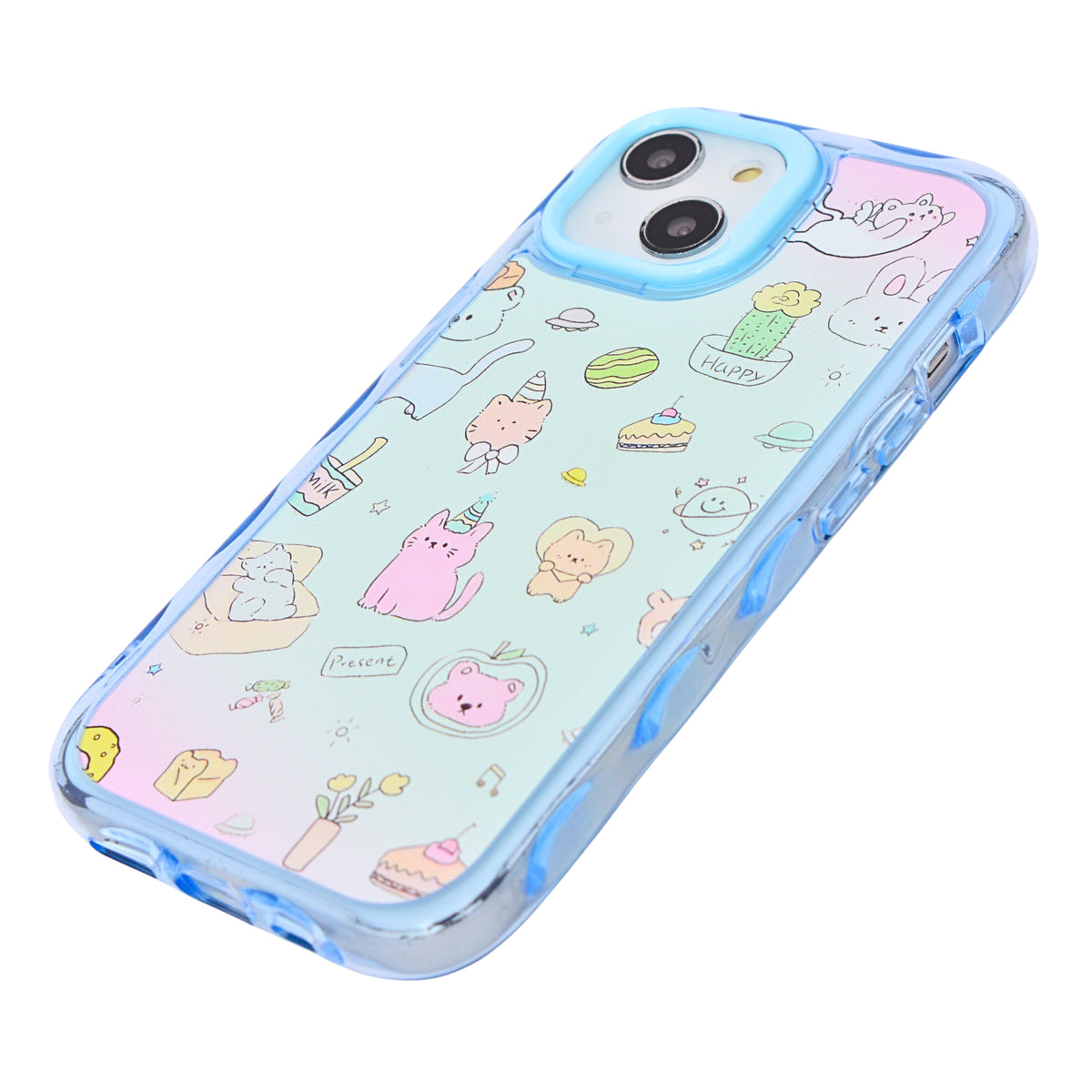 Cute Transparent Wavy Edge Phone Case for iPhone 13/ 14
