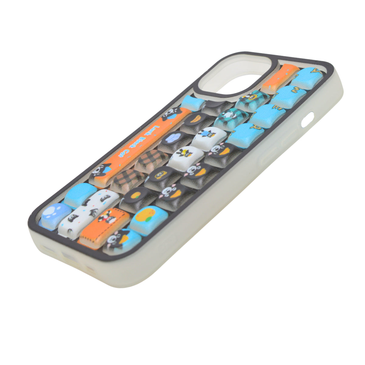 Cute 3D Cartoon Keyboard Phone Case for iPhone 15