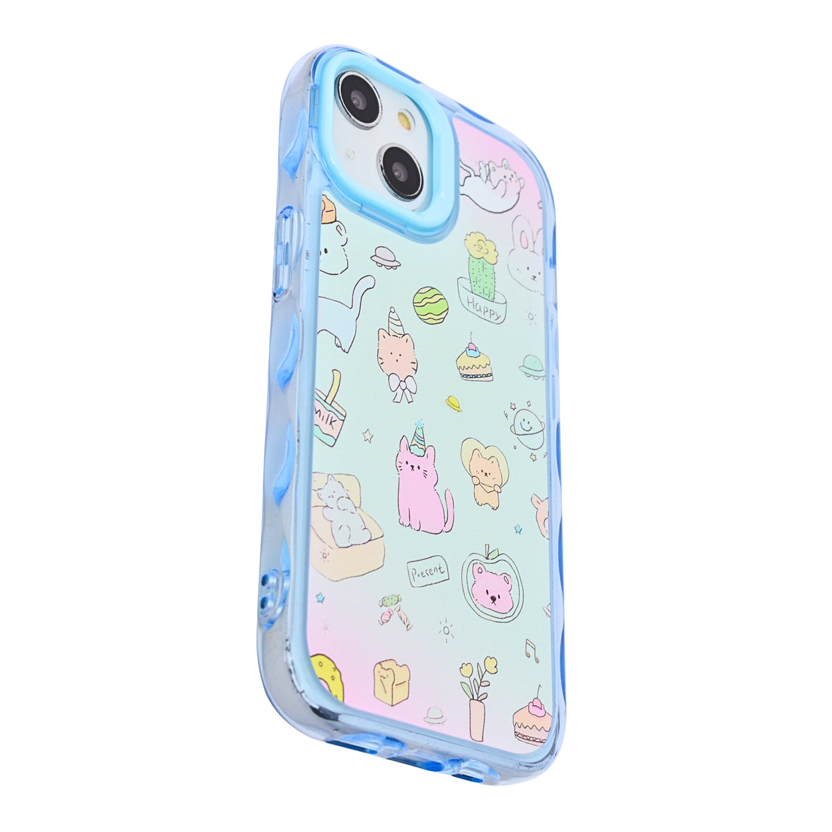 Cute Transparent Wavy Edge Phone Case for iPhone 13/ 14