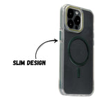 Transparent MagSafe with Colored Border Phone Case For iPhone 14 Pro