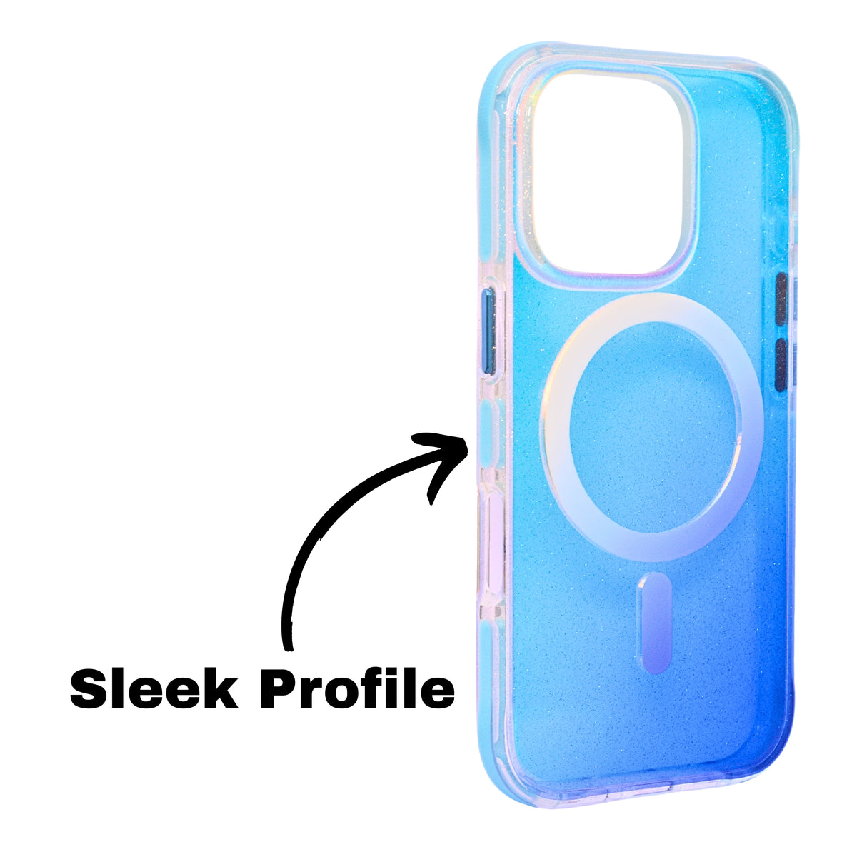 Glitter Gradient MagSafe Compatible Phone Case for iPhone 16 Pro
