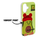 Cute Cartoon Avocado Design Soft Phone Case for iPhone 16