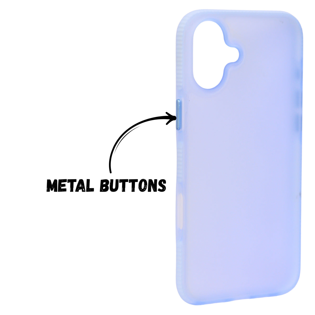 Matte Transparent Frosted with Side Border Phone Case For iPhone 16 Plus