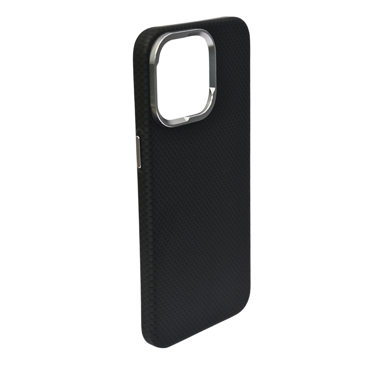 Carbon Fiber Texture MagSafe Compatible with Metal Camera Phone Case for iPhone 15 Pro