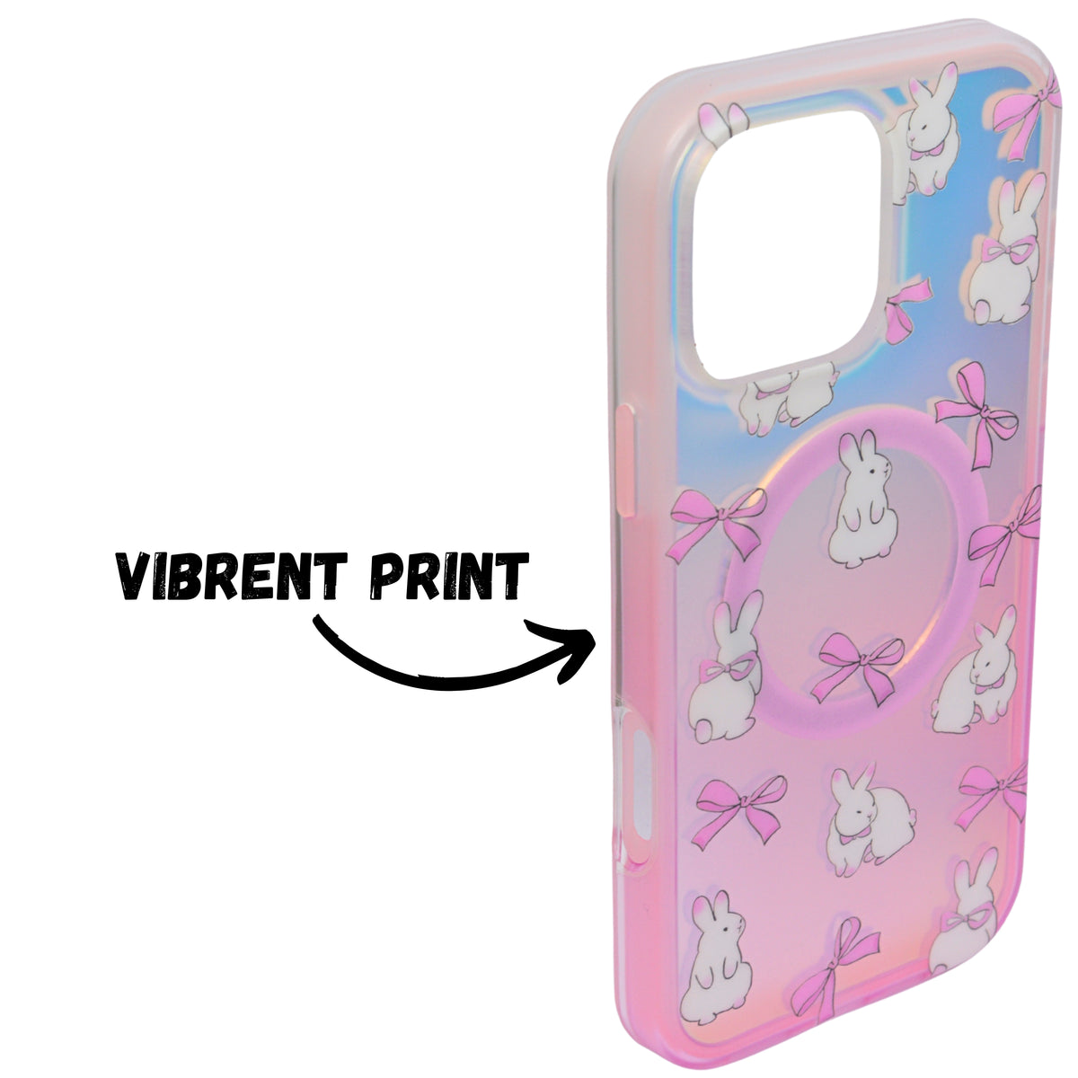 Cute Bunny Bow Design MagSafe Case – Case for iPhone 16 Pro Max
