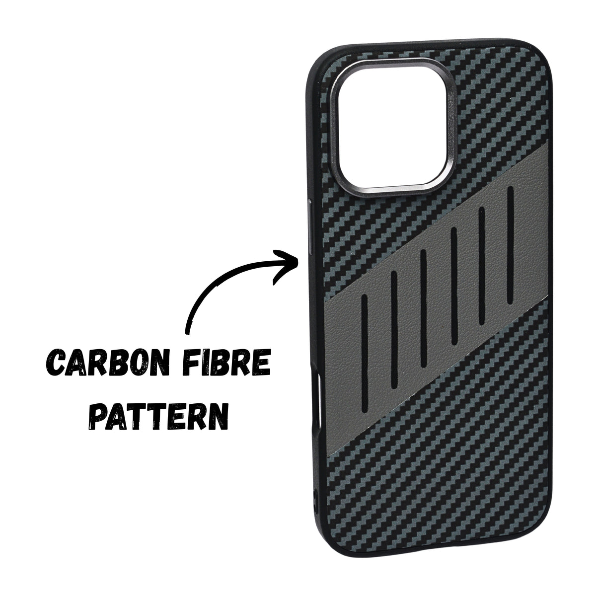 Carbon Fiber Leather Texture Kevlar Anti-Fall Protective Case for iPhone 16 Pro Max