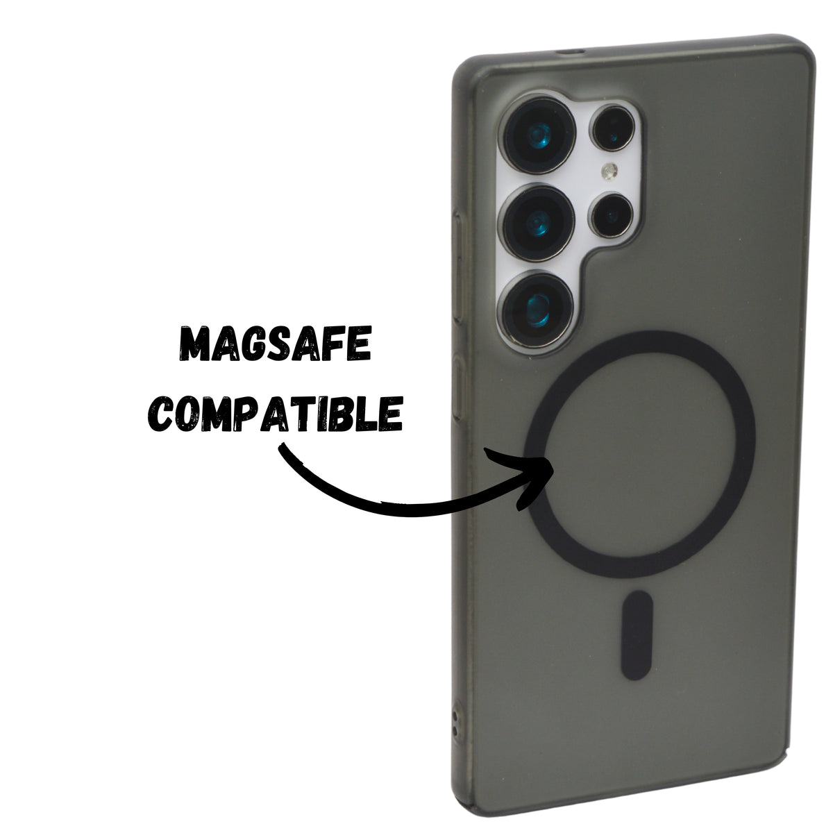 Translucent MagSafe Compatible Protective Phone Case for Samsung S25 Ultra