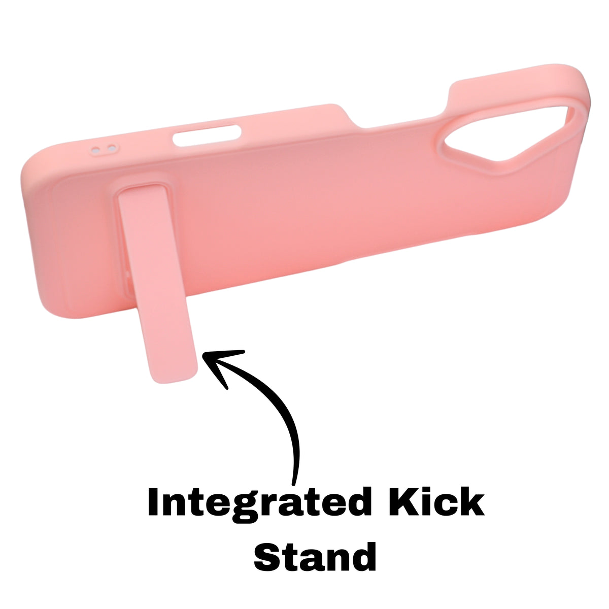 Silicone Soft Matte Finish Phone Case with Kickstand For iPhone 16 Plus