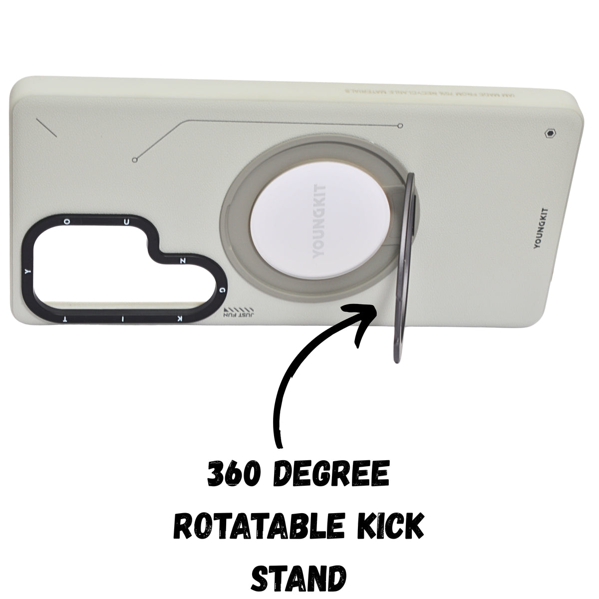MagSafe Compatible 360° Rotatable Kickstand Hard Phone Case for Samsung S25 Ultra