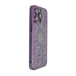 Futuristic Clock Circuit Pattern Phone Case for iPhone 14 Pro Max