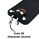 Hello Teddy Cap 3D Cartoon Phone Case For iPhone 16 Pro Max