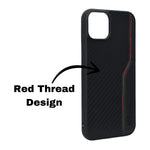 Deecase Leather Grip with Red Stitch Detailing Phone Case For iPhone 14 Plus/ 15Plus
