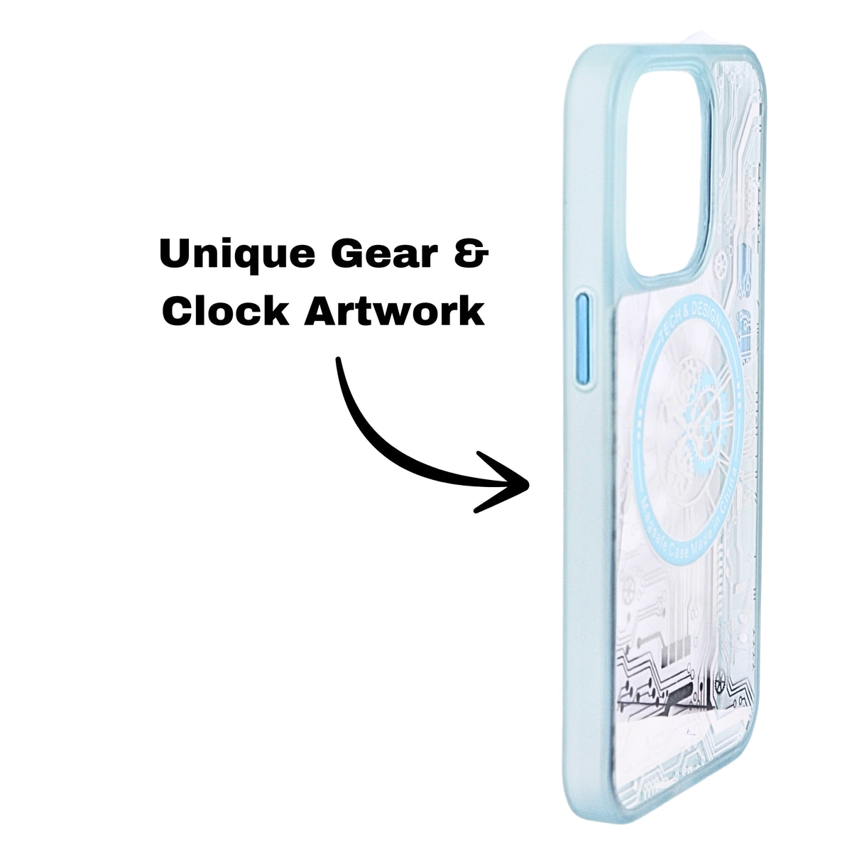 Tech Steampunk Gear Clock Design MagSafe Phone Case For iPhone 13 Pro