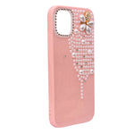 Luxury Glitter Finish with 3D Pearl Flower Design Phone Case for iPhone 11