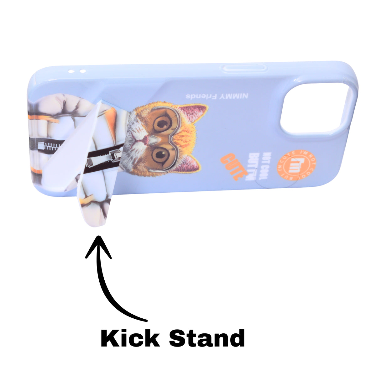 Hard Printed iPhone Case With Stand Back Cover For iPhone 13 / 14