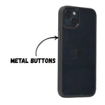 Transparent Hard back with Chrome Border Anti Slip Grip Phone Case for iPhone 14 Plus/15 Plus