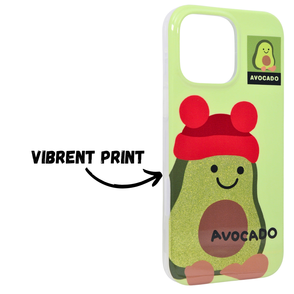 Cute Cartoon Avocado Design Soft Phone Case for iPhone 16 Pro