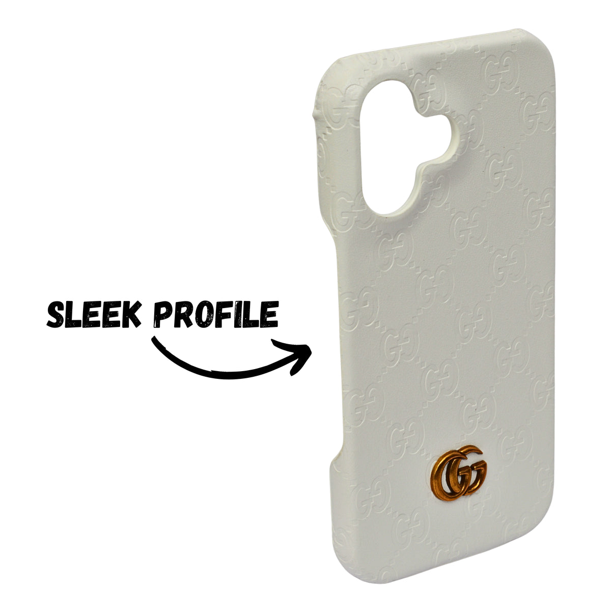 Luxury GG Embossed Phone Case for iPhone 16
