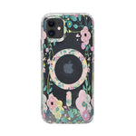 Floral Transparent MagSafe Shockproof Protection Phone Case For iPhone 11