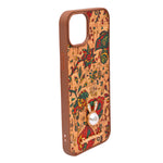 Bohemian Ethnic Print Cork Texture with Pearl Detail Phone Case for iPhone 14 Plus / 15 Plus