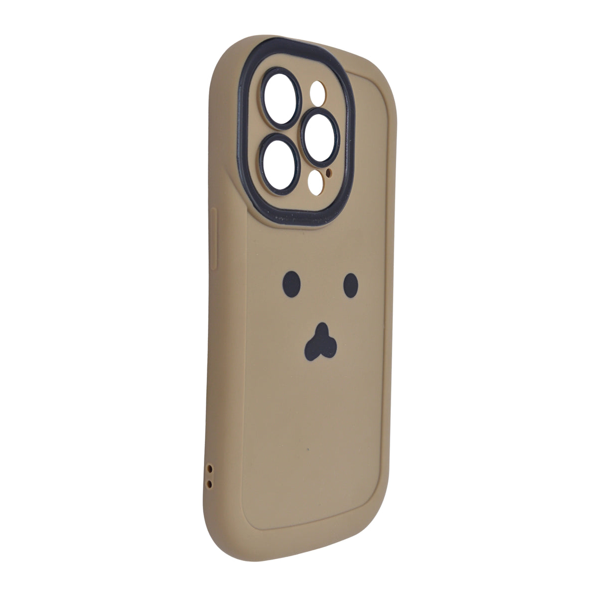 Aesthetic Teddy Bear with Plush Charm Phone Case for iPhone 14 Pro