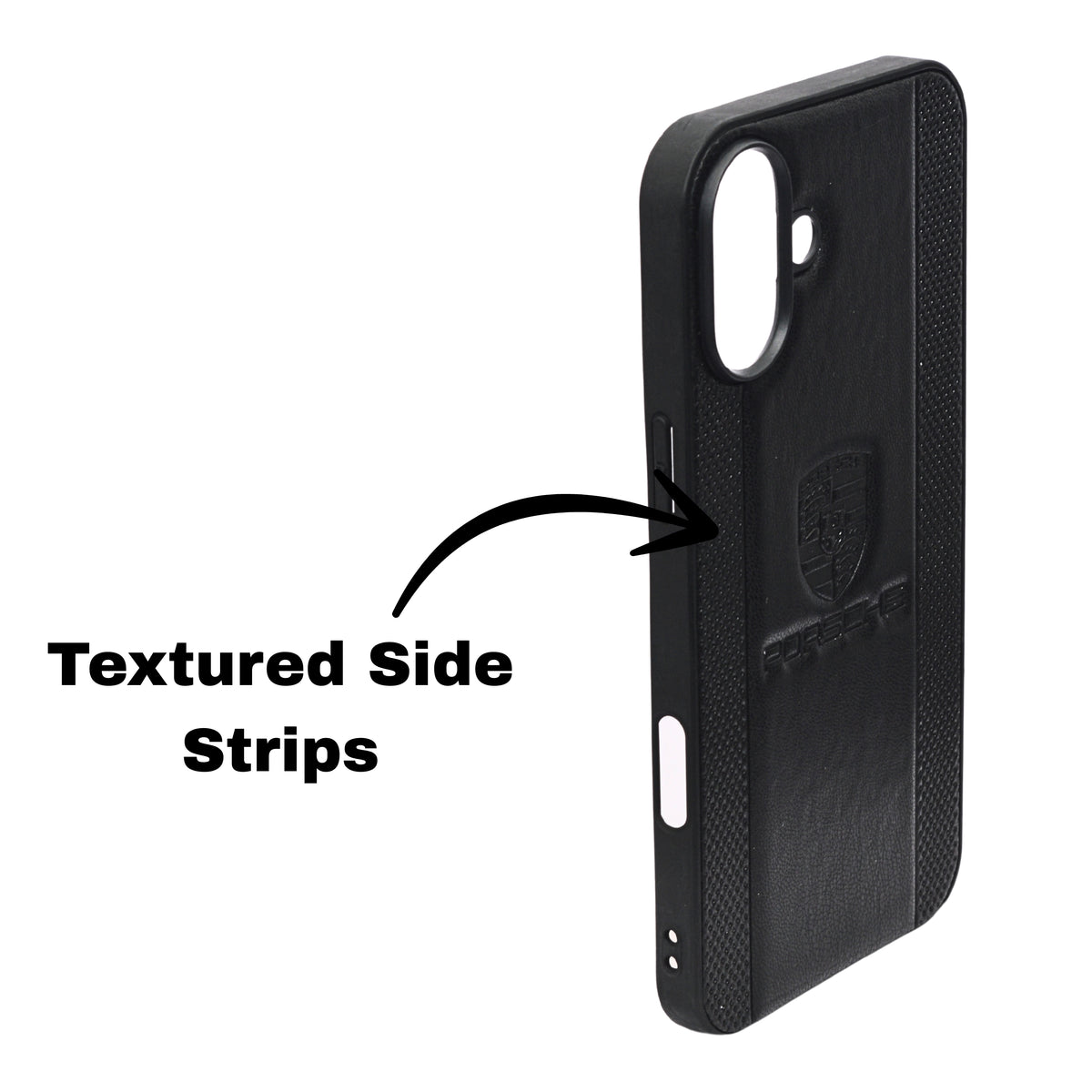 Porsche Design Leather Finish Mobile Back Cover For iPhone 16 Plus