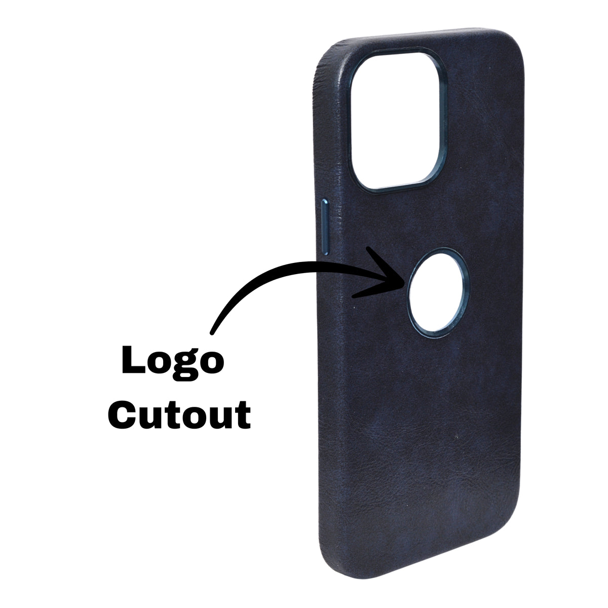Deecase Premium Leather Finish with Metallic Logo Ring Cutout Phone Case for iPhone 14 Pro