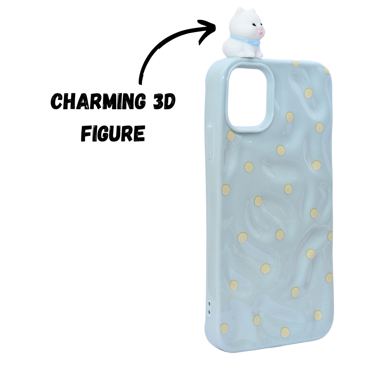 3D Cartoon Character with Polka Dots Soft Phone Case for iPhone 11