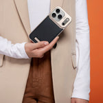 Metal Series Magsafe Leather Case With Titanium Frame