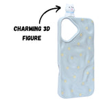 3D Cartoon Character with Polka Dots Soft Phone Case for iPhone 16 Plus