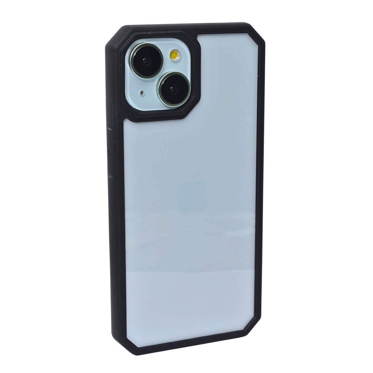 Transparent with Colored Edges Phone Case for iPhone 15