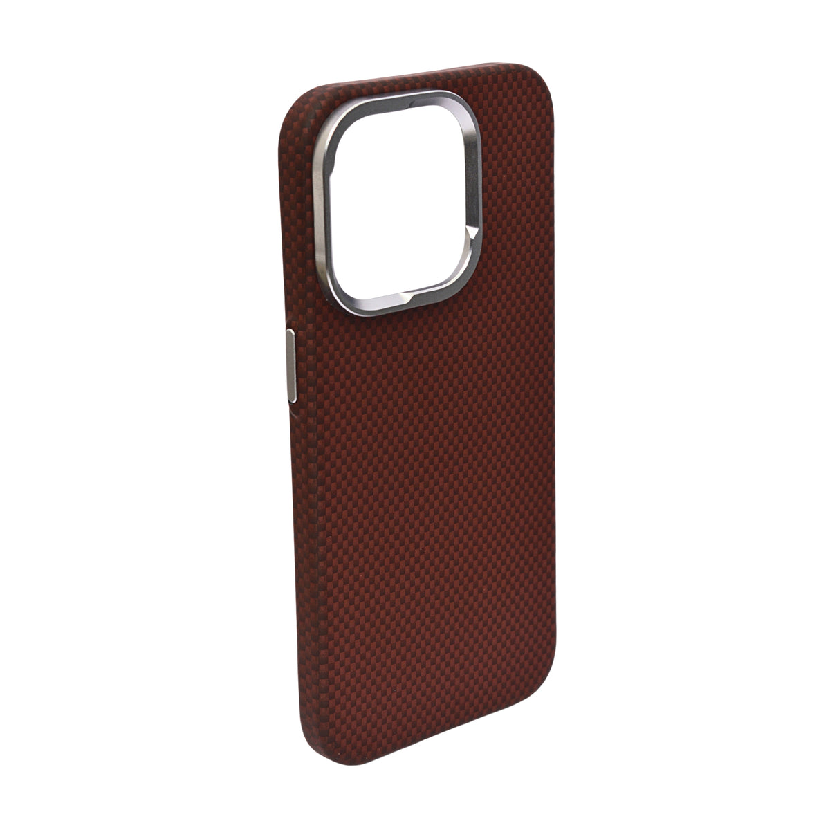 Carbon Fiber Texture MagSafe Compatible with Metal Camera Phone Case for iPhone 15 Pro