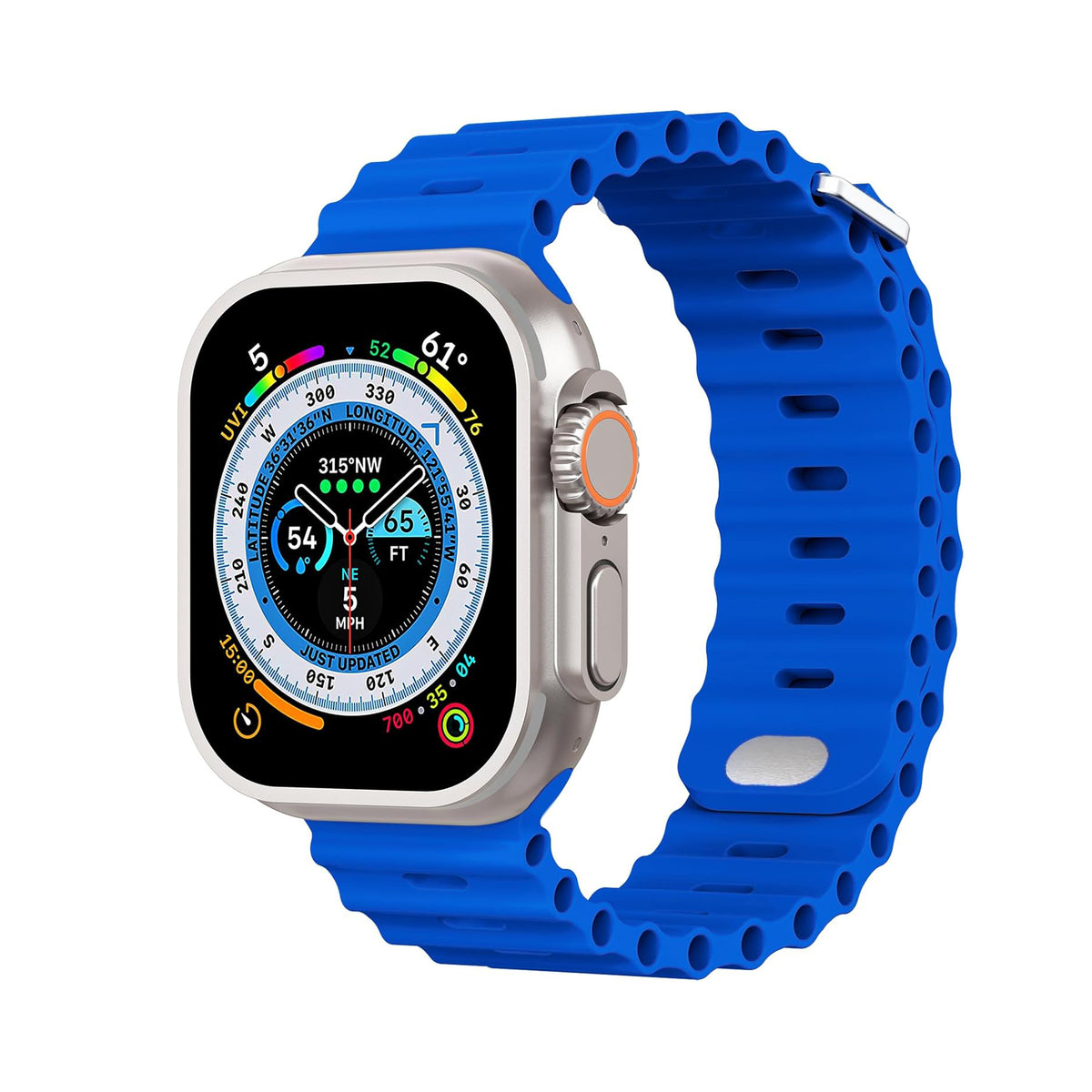 Soft Silicone Sport Wristband Replacement iWatch Strap for 49mm (Ultra 2/Ultra), 45mm, 44mm, 42mm – Compatible with Series 10/9/8/7/6/5/4/3/2/1/SE