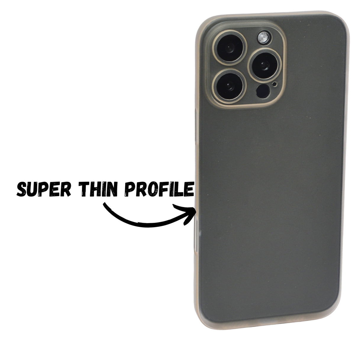 Frosted Matte Finish Transparent Phone Case for iPhone 16 Pro