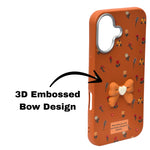 Cute Floral with 3D Bow Case For iPhone 16