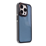 Transparent Case with Metal Camera Lens Protector Phone Case for iPhone 15 Pro