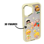 Cute 3D Cartoon Doodle Phone Case for iPhone 16